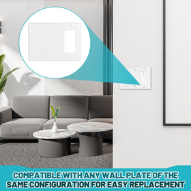 Kingdder wall plate with matching screws for quick installation.