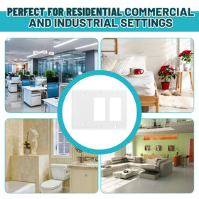 Kingdder wide compatibility wall plate supports rocker switches, dimmers, USB and GFCI sockets
