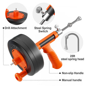 KINGLEV drill adapter enables powered augering for tougher clogs