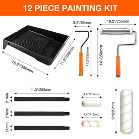 KingOrigin 9-inch roller cover designed for broad, smooth application on walls.