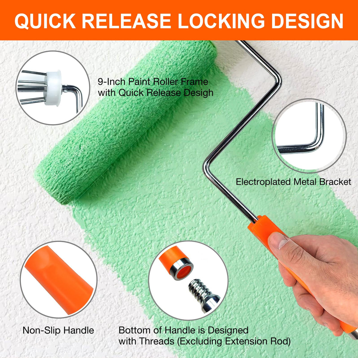 KingOrigin deep-well paint tray reduces spills with anti-splash design.