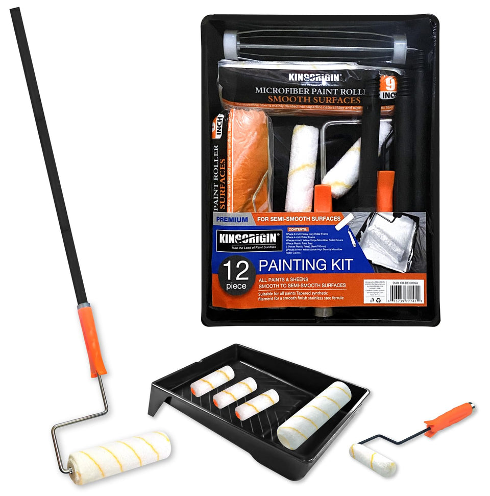 KingOrigin extension pole reaches high walls for safer, easier painting.