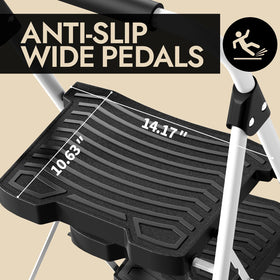 KINGRACK ladder with anti-slip feet keeps floors safe during use.