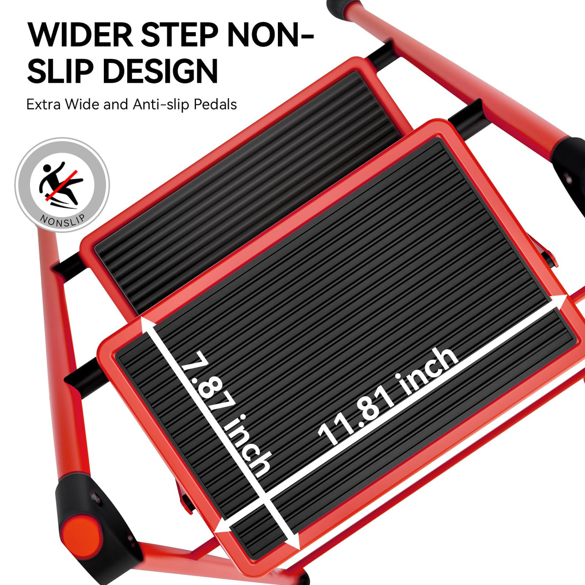 KingRACK 3-Step ladder folded compact for tight storage spaces