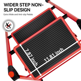KingRACK 3-Step ladder folded compact for tight storage spaces