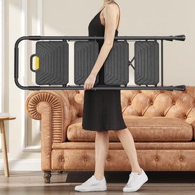 KINGRACK 4-step ladder anti-slip feet stabilize on floors.