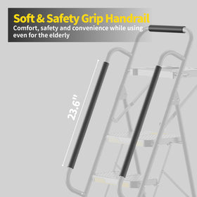 KINGRACK foam-handled handrails for comfortable climbs