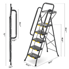 KINGRACK ladder in use shows reach and stability