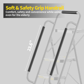 KingRACK 6-step ladder anti-slip feet protect floors during projects