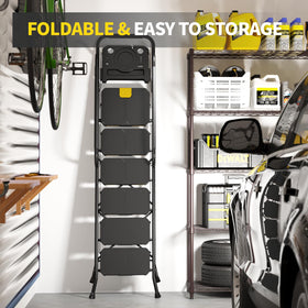 KingRACK 6-step ladder handrails provide extra grip and safety