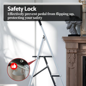 KINGRACK ladder safety buckle keeps top steps stable during use.