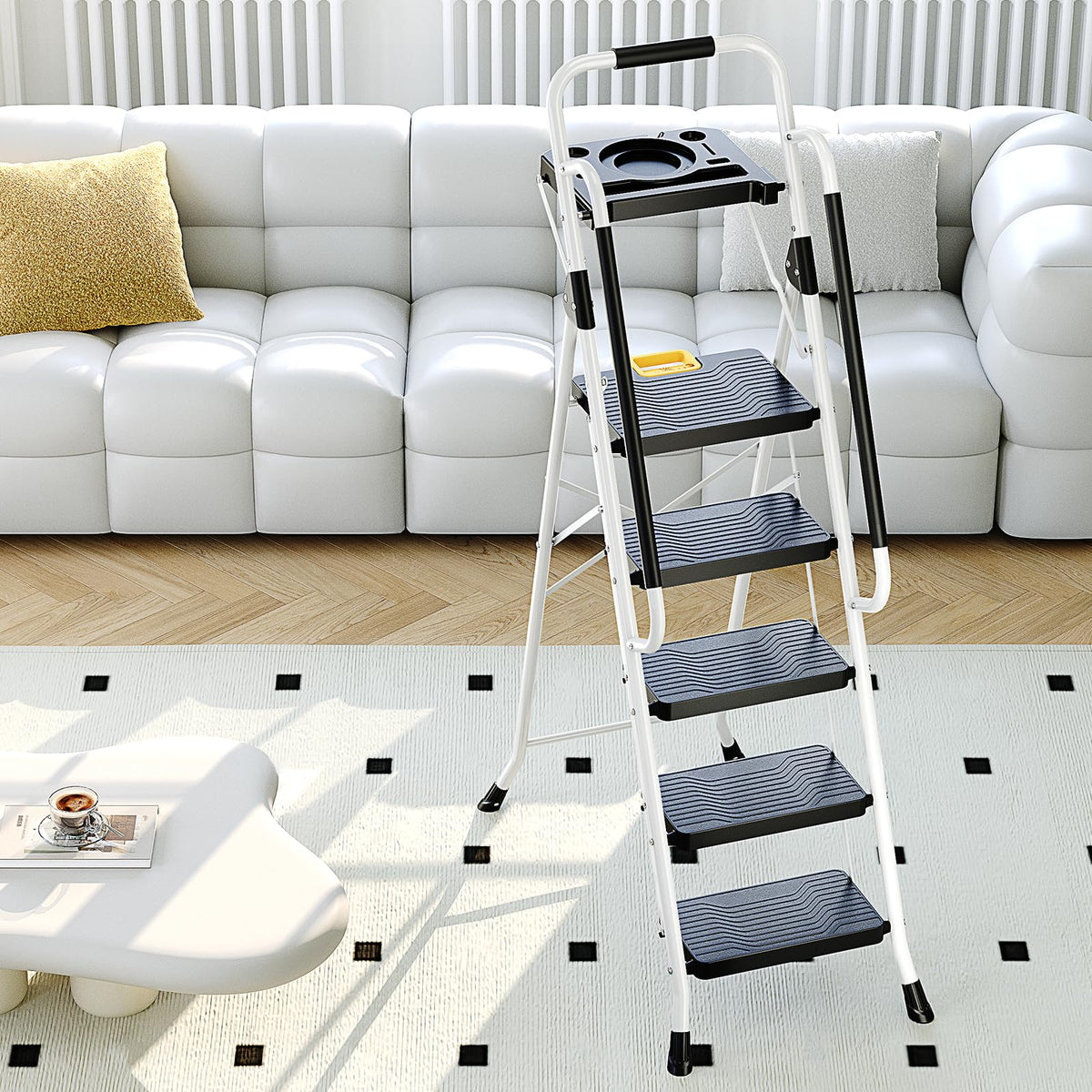 KINGRACK compact folded storage fits in garages or closets.