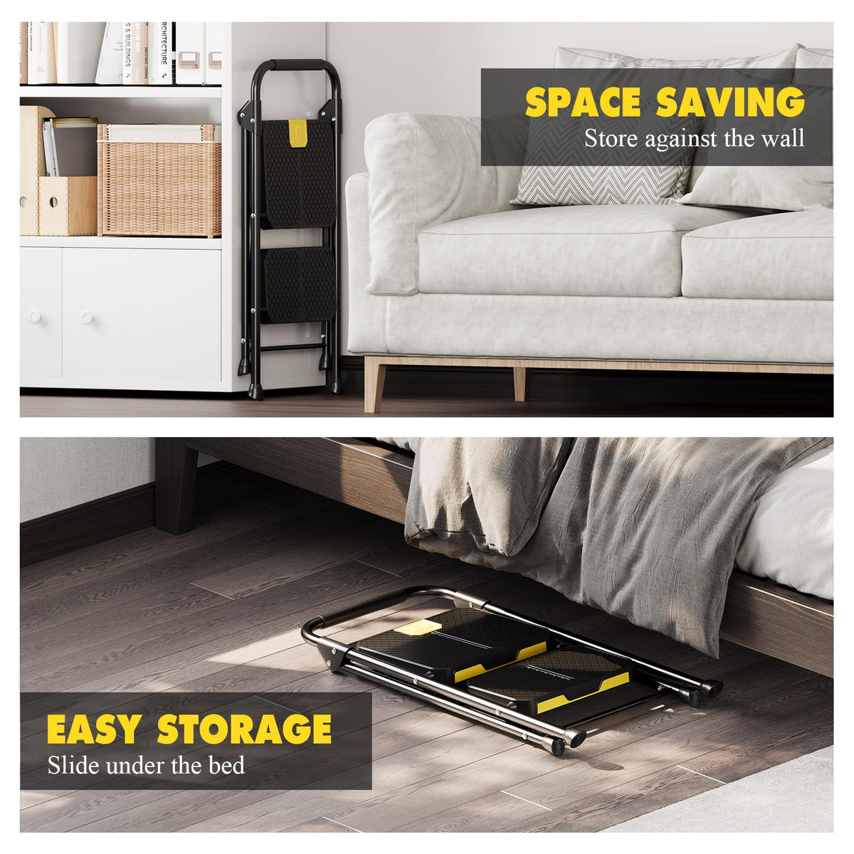 KINGRACK folded compact storage demonstrates space-saving design.