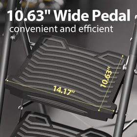 Foldable KINGRACK ladder shown in compact storage pose.