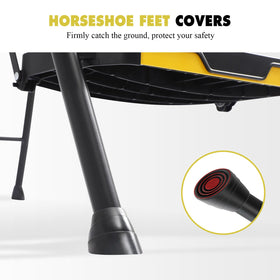 KINGRACK horseshoe feet enhance stability and protect floors.