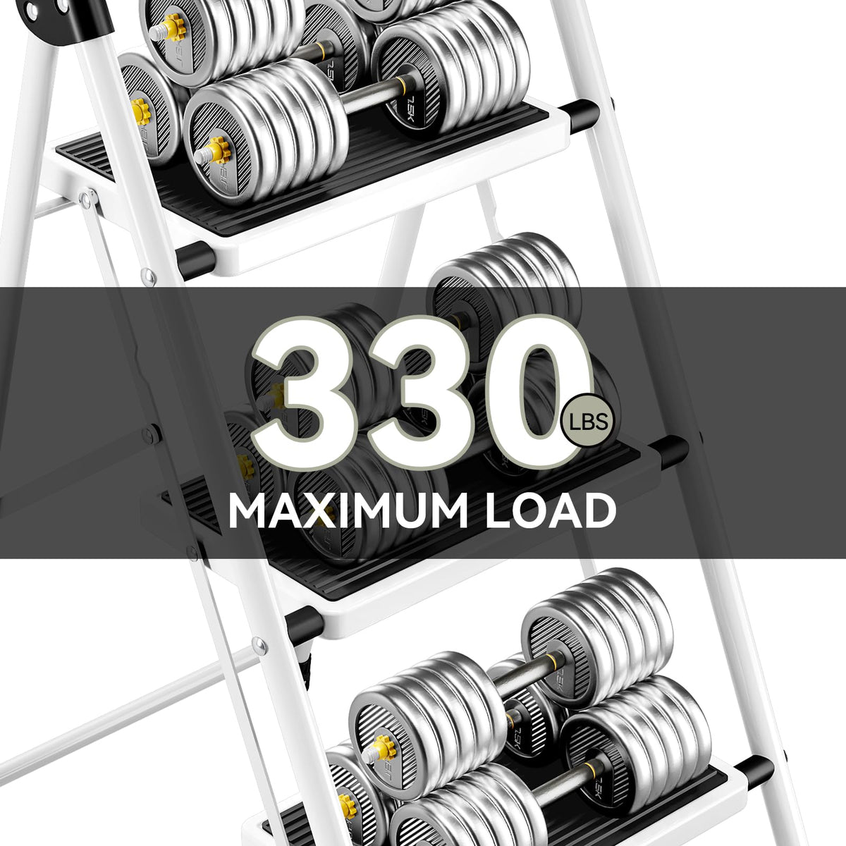 KINGRACK ladder with handrail emphasizes safe climbing and grip.