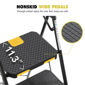 KINGRACK non-slip pedals provide secure footing for elevated tasks.