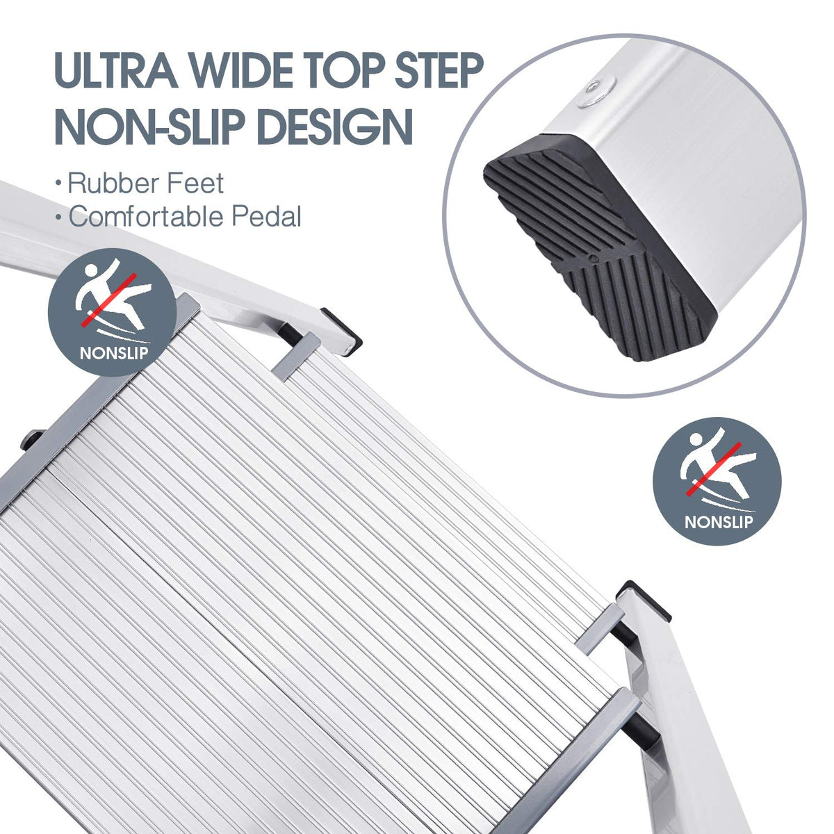 KINGRACK rubber non-slip feet grip floors for stable use.