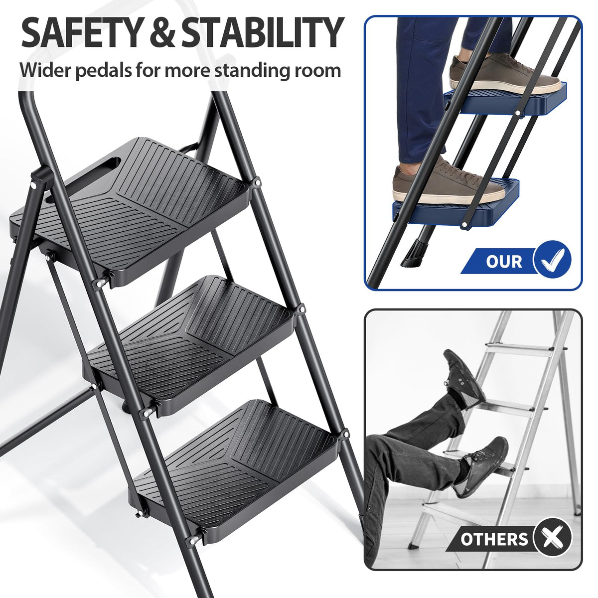 KINGRACK safety catch lock system auto-locks for reliable setup.