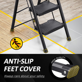 Kingrack ladder folded compactly for easy storage