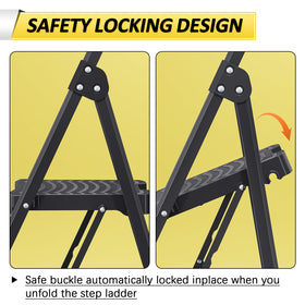 Kingrack ladder with handrails offering extra balance during climbs