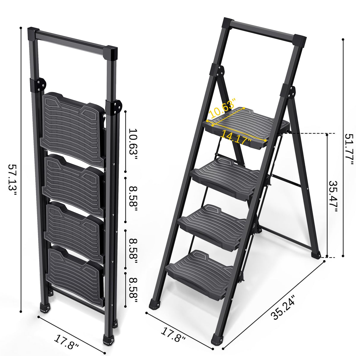 Kingrack ladder stored in trunk for on-the-go tasks