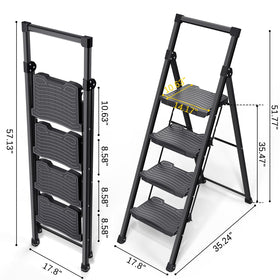 Kingrack ladder stored in trunk for on-the-go tasks