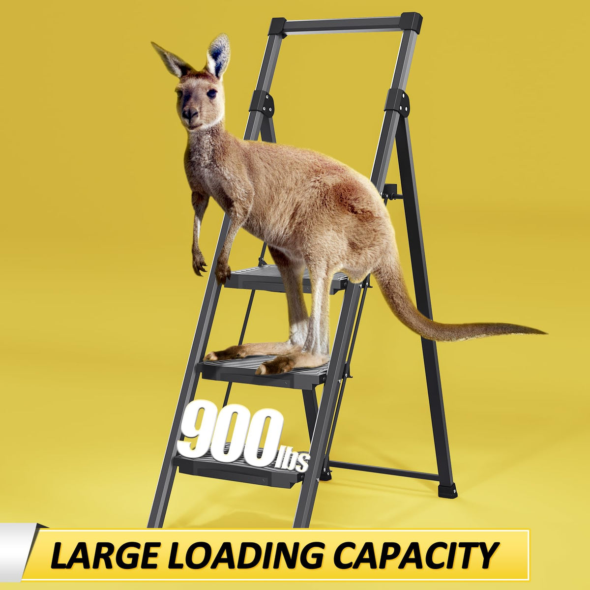 Kingrack wide pedal design helping prevent slips during tall tasks