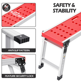 KINGRACK platform shows anti-slip feet for stable footing on slick floors.