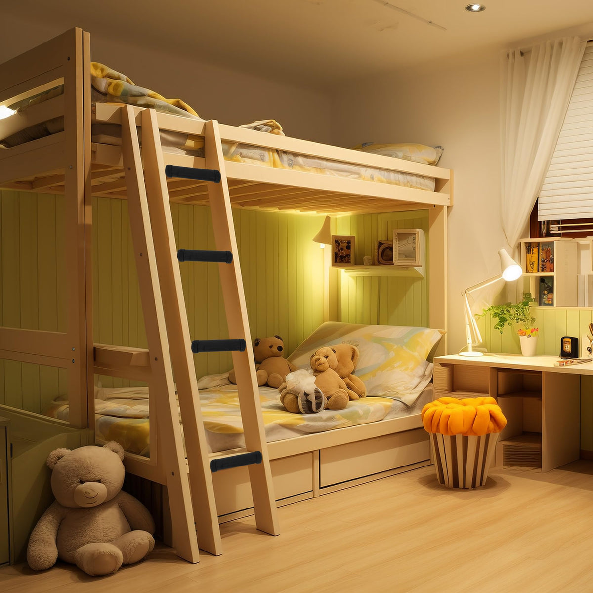 Kingshion bunk bed ladder pads are machine washable for easy cleaning