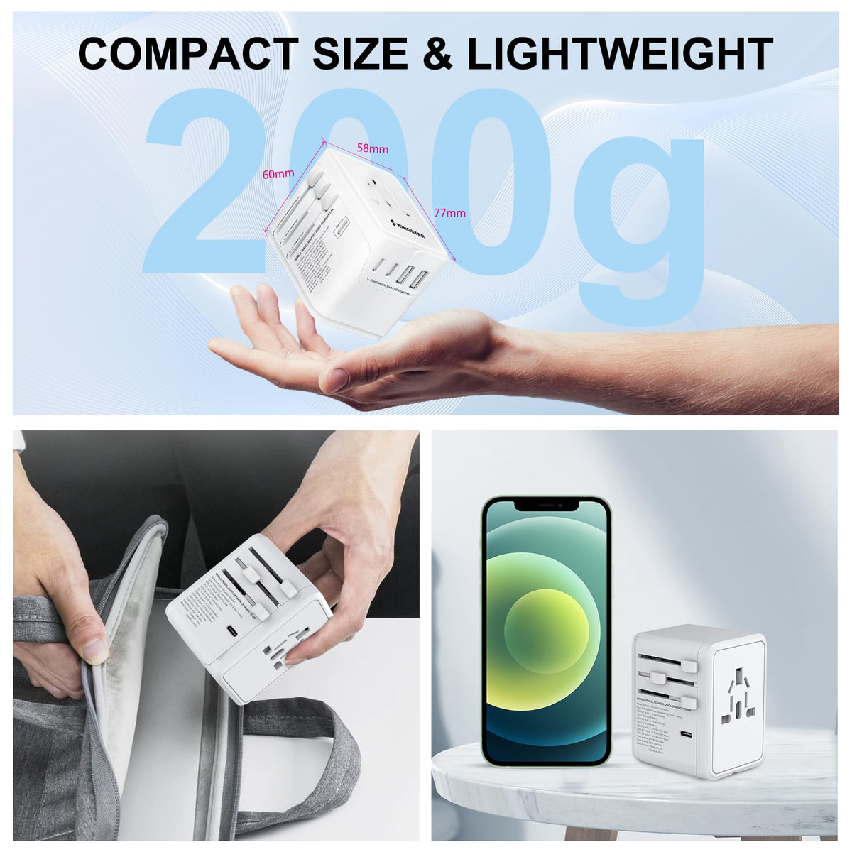 KINGSTAR travel adapter makes a thoughtful gift for frequent travelers.