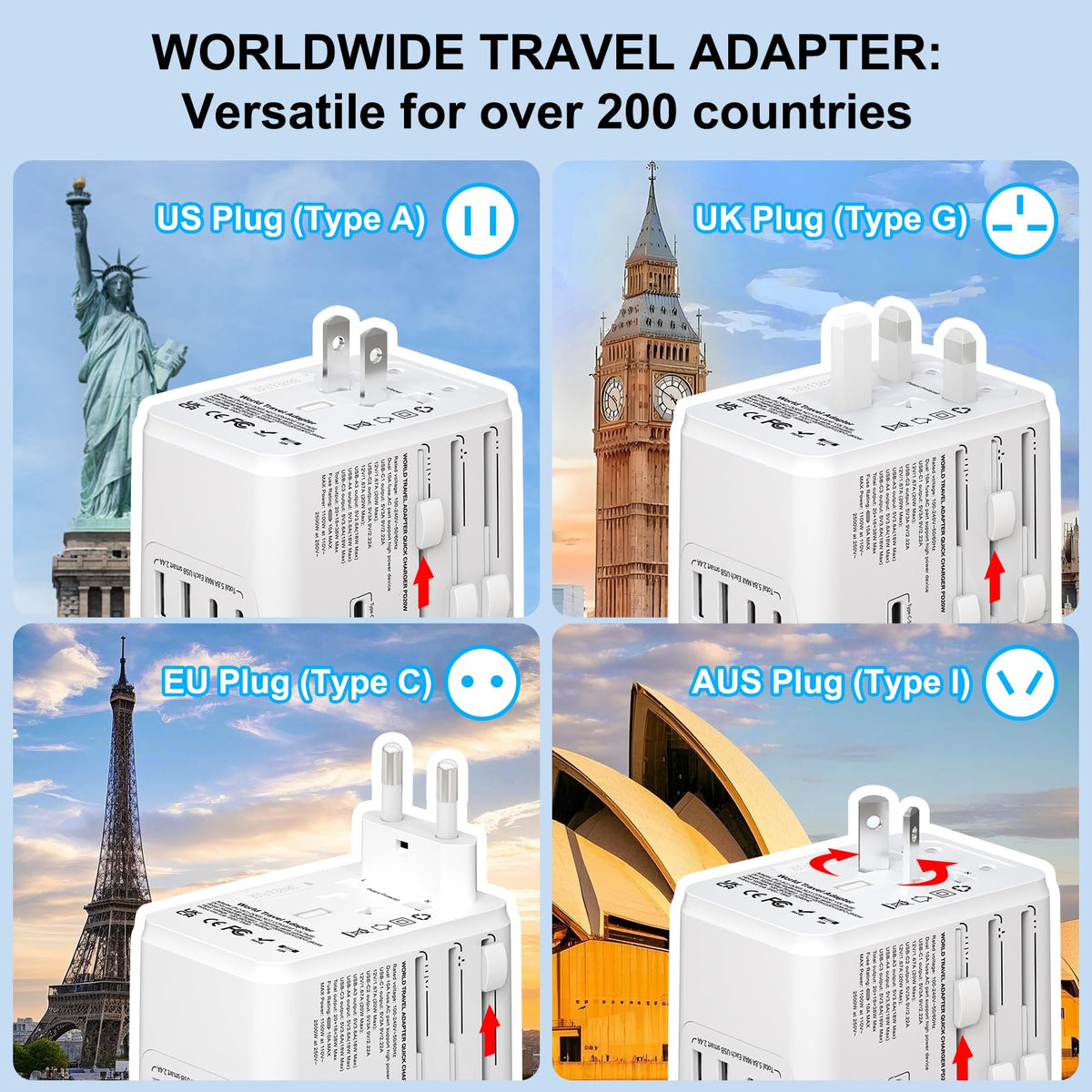 KINGSTAR two USB-A ports providing shared 5.8A for phones and tablets.