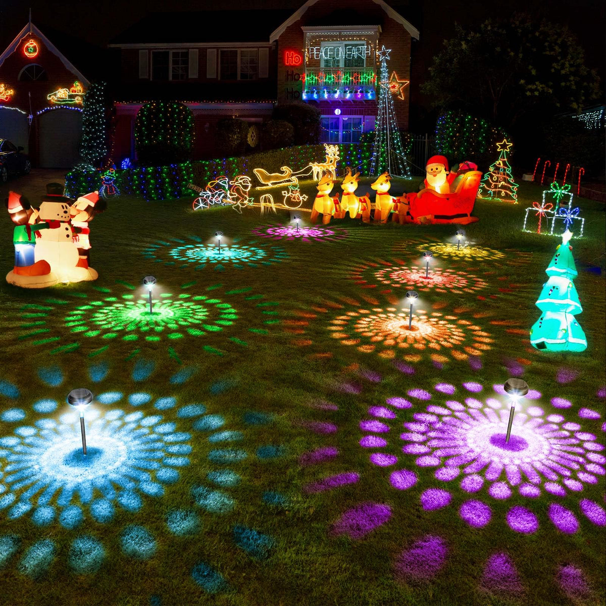 Kingsyard 8-pack solar pathway lights illuminate outdoor pathways with durable build