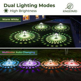Kingsyard solar lights IP67 waterproof withstands rain and snow