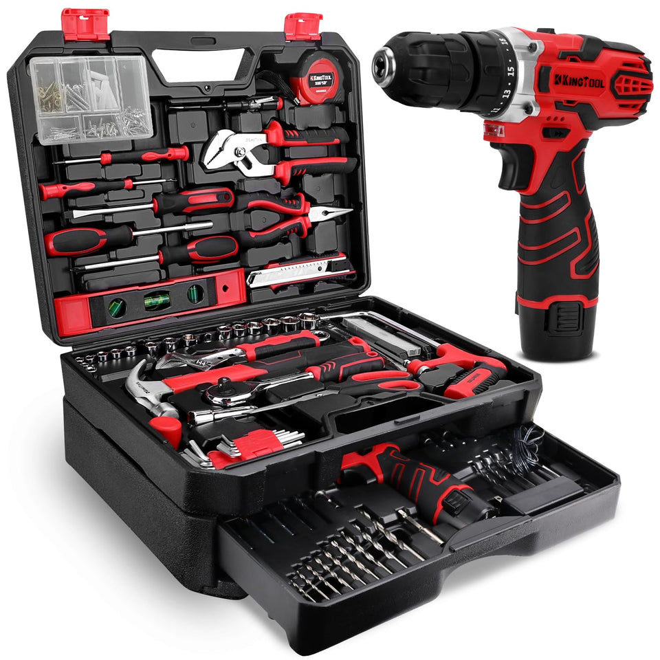 KingTool 276-piece tool set in a case with a drawer for organized storage.