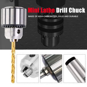 KingTool 3-jaw chuck mounted on a lathe headstock for secure grip