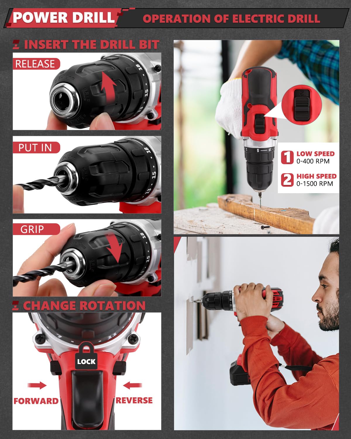KingTool battery and charger powering the cordless drill for extended use.