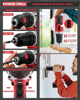 KingTool battery and charger powering the cordless drill for extended use.
