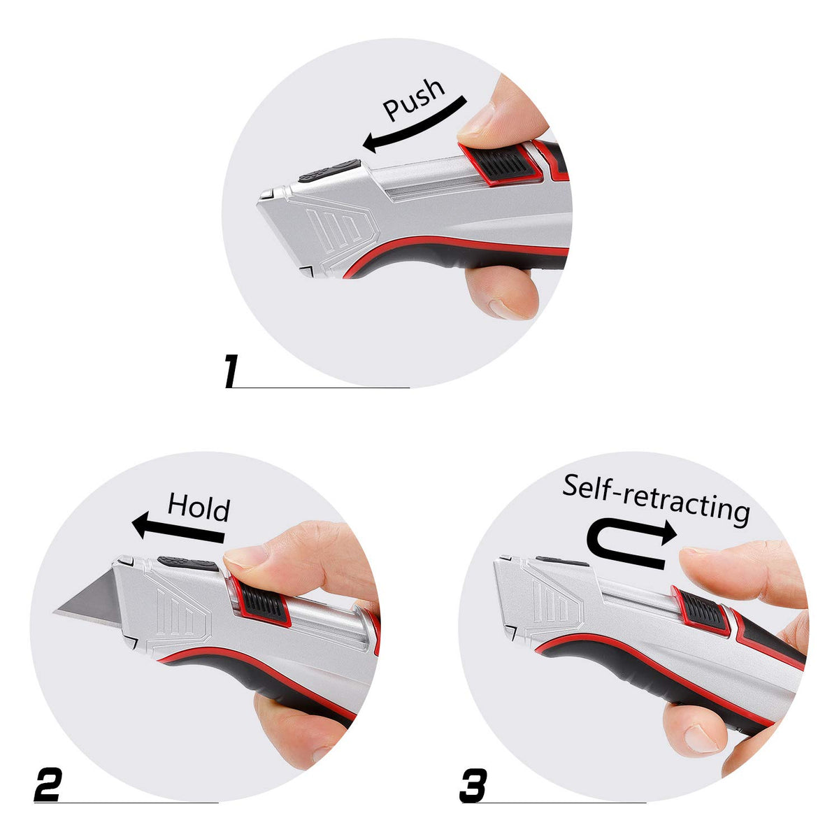 KingTool belt clip box cutter shown with belt attachment for easy access