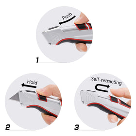 KingTool belt clip box cutter shown with belt attachment for easy access