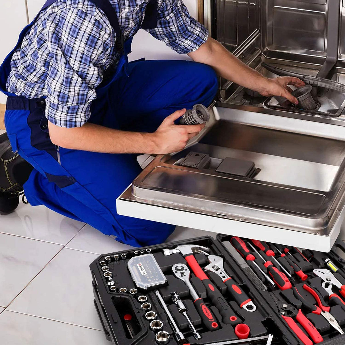 KingTool complete wrenches and sockets cover common home repairs and DIY projects.
