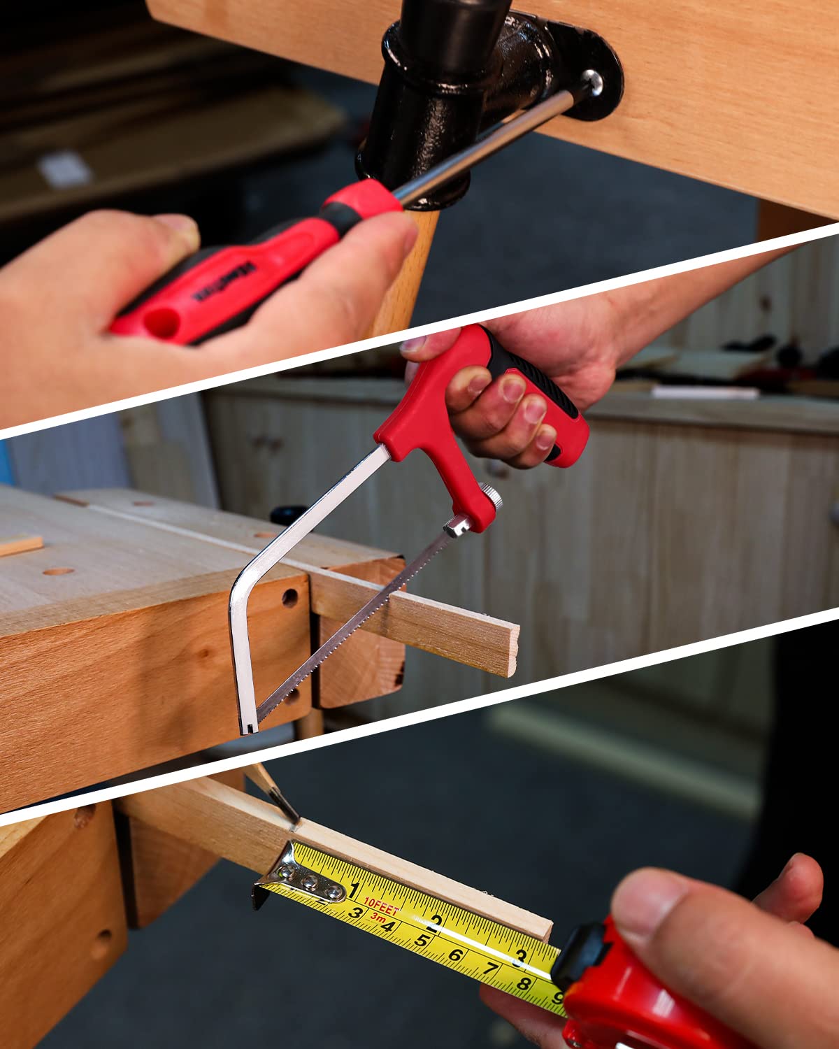 KingTool hammer and pliers deliver reliable leverage for everyday fixes.