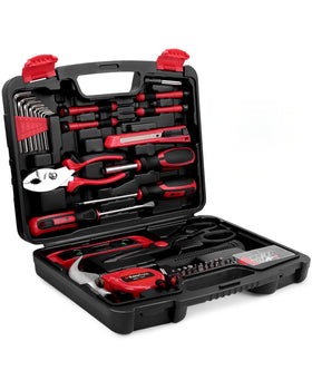 KingTool home repair tool kit case with organized compartments for quick access.