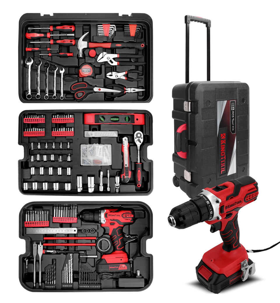 KingTool rolling box shows organized storage for easy DIY tasks.