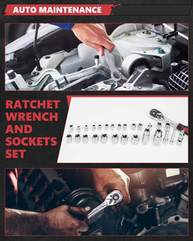 KingTool SAE sockets and screwdrivers enable precise fastener work.