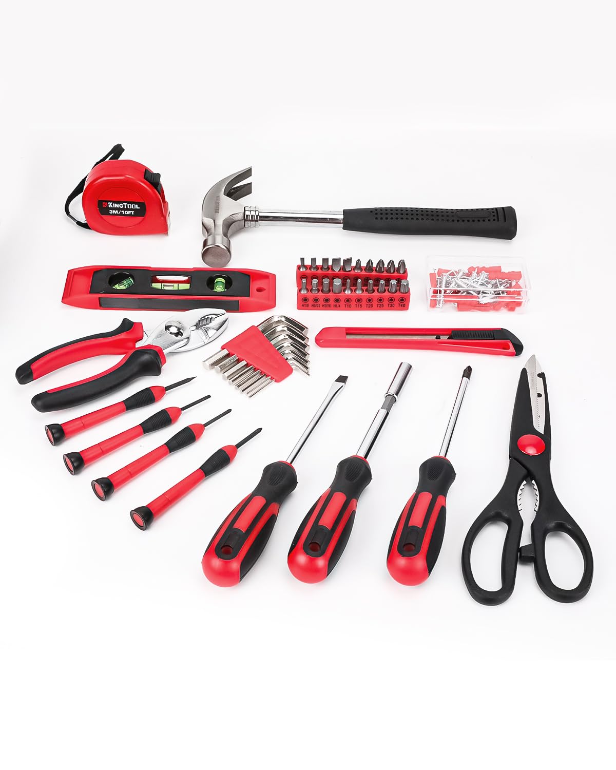 KingTool scissors and fasteners for easy setup and mounting.