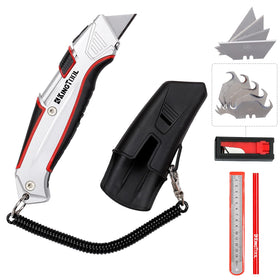 KingTool self retracting box cutter with holster offers secure carry