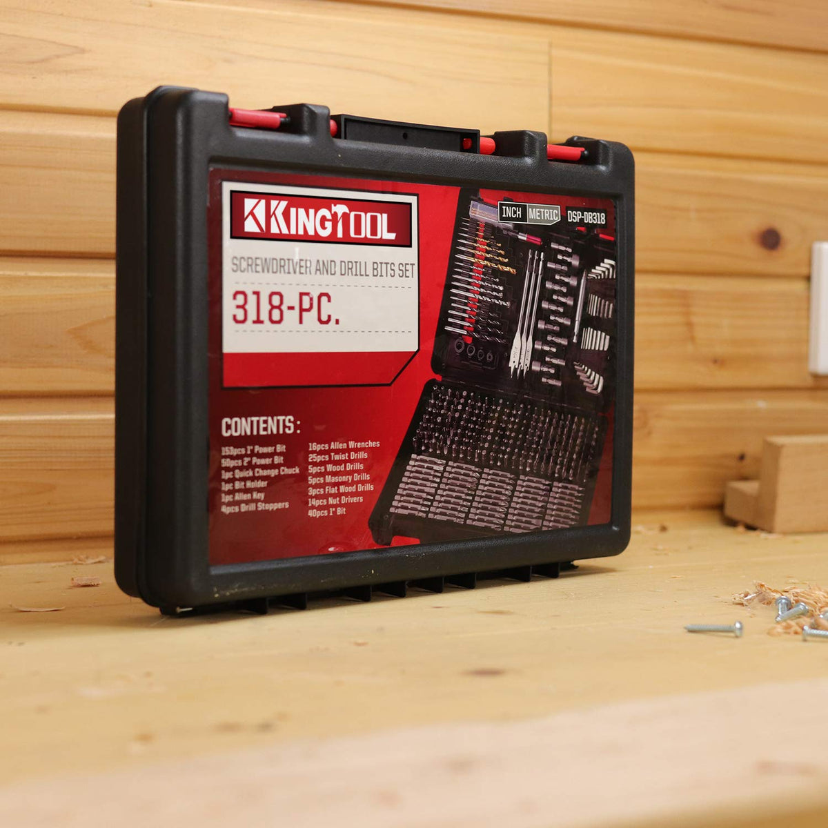 KingTool molded storage case keeps components organized and dirt-resistant