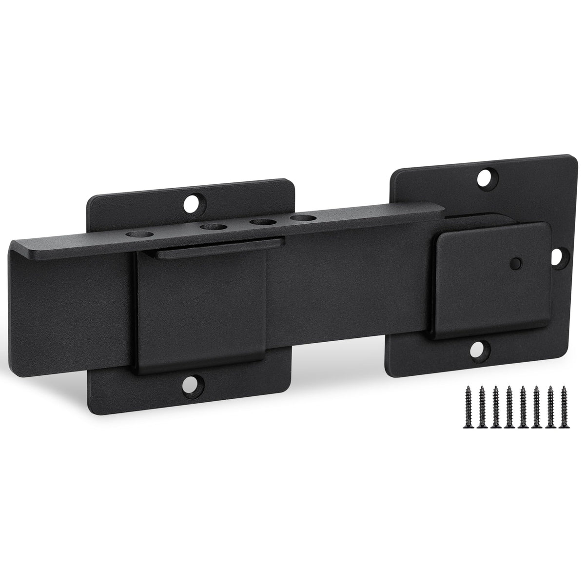KINJOUZ 9-inch flip gate latch installed on a wooden gate for secure access