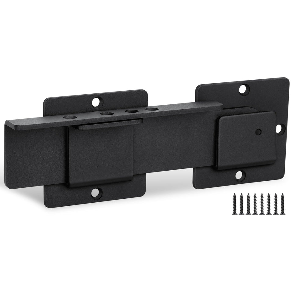 KINJOUZ 9-inch flip gate latch installed on a wooden gate for secure access